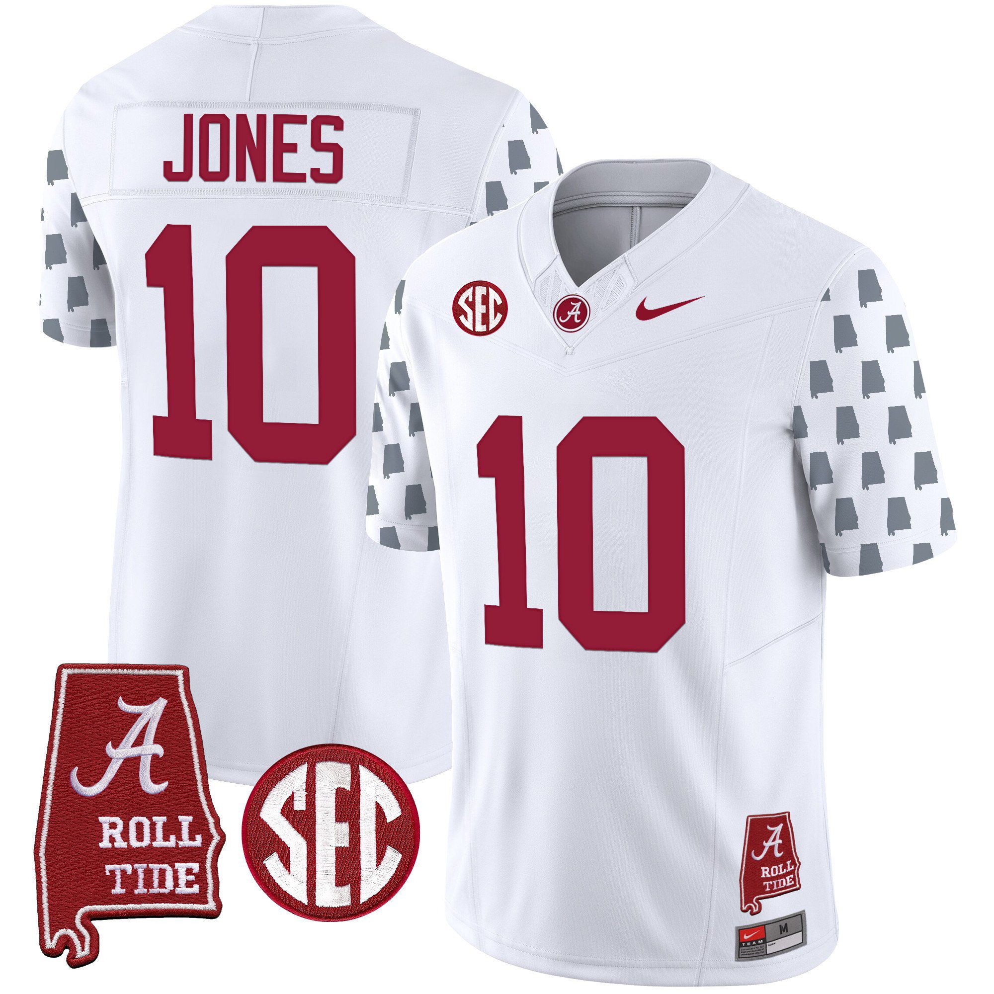 Men Alabama Crimson Tide #10 Jones White Vapor Limited 2024 Nike NCAA Jersey->indianapolis colts->NFL Jersey